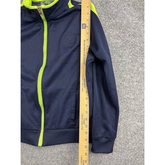 Lauren Ralph Lauren LRL Active Jacket Womens Large Navy Track Full Zip Crest - Picture 5 of 7